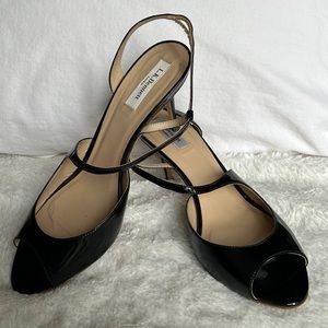 LK Bennett Black Peep Toe Heels